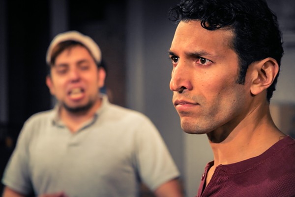 LUIS LEGASPI (AS ABE) AND SUHAIL ARASTU (AS AMIR) IN THE PLAYHOUSE'S PRODUCTION OF DISGRACED