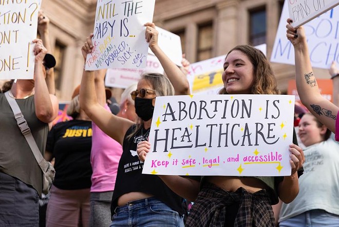 Londin Mair protests for abortion access at the Capitol on Oct. 2, 2021. - The Texas Tribune / Michael Gonzalez