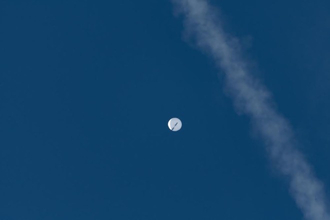 NORAD's monitoring of the UFO comes a month after the U.S. shot down a Chinese spy balloon (pictured above.) - Shutterstock / Ed Weiner