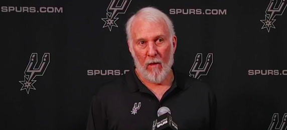 Coach Gregg Popovich's comments came during a pre-game press conference in Dallas on Sunday. - Facebook / San Antonio Spurs