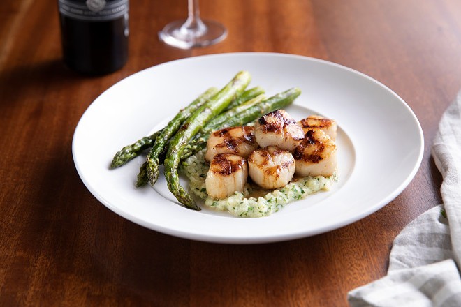 Caramelized grilled sea scallops is one of the entrees available at Seasons 52. - Courtesy Photo / Seasons 52
