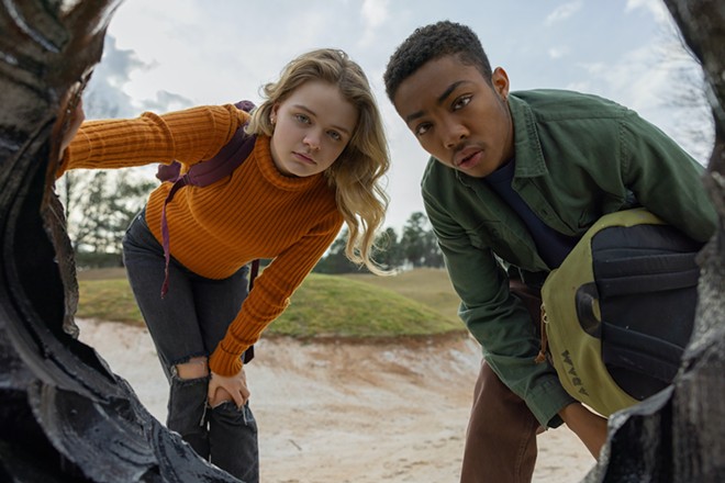 Chloe (Kylie Rogers) and Adam (Asante Blackk) hatch a risky plan after an alien takeover. - Lynsey Weatherspoon © METRO-GOLDWYN-MAYER PICTURES INC.
