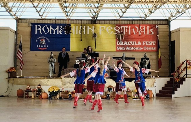 Romanian dancers take the stage at the 2022 iteration of Dracula Fest. - Facebook / The Romanian Festival - Dracula Fest