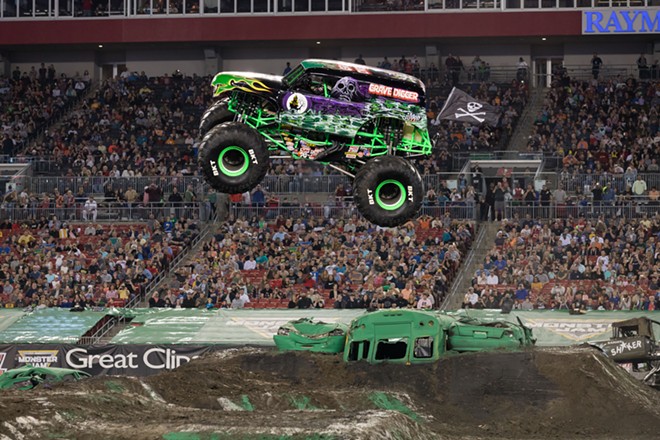 Grave Digger takes to the air during a Monster Jam event. - Courtesy Photo / Monster Jam