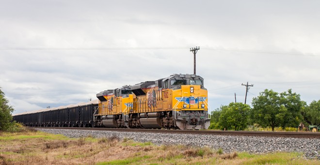 A Union Pacific train passes through San Antonio in 2019. - Shutterstock / Moab Republic