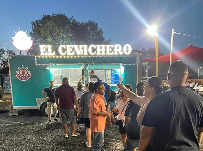 Customers wait in line for El Cevichero at its Rancho 181 location. - Facebook / El Cevichero