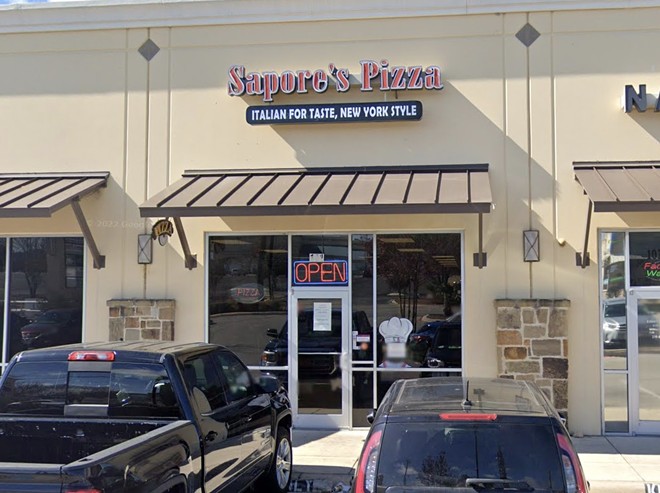 Sapore's Pizza's flagship shop is located at 6422 Babcock Road, Suite 101. - Screenshot / Google Maps