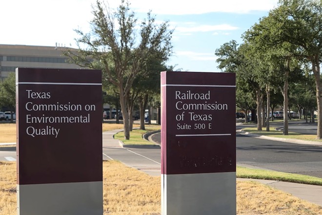 The district offices of the Railroad Commission of Texas and the Texas Commission on Environmental Quality occupy the same office building in Midland. - Inside Climate News / Martha Pskowski