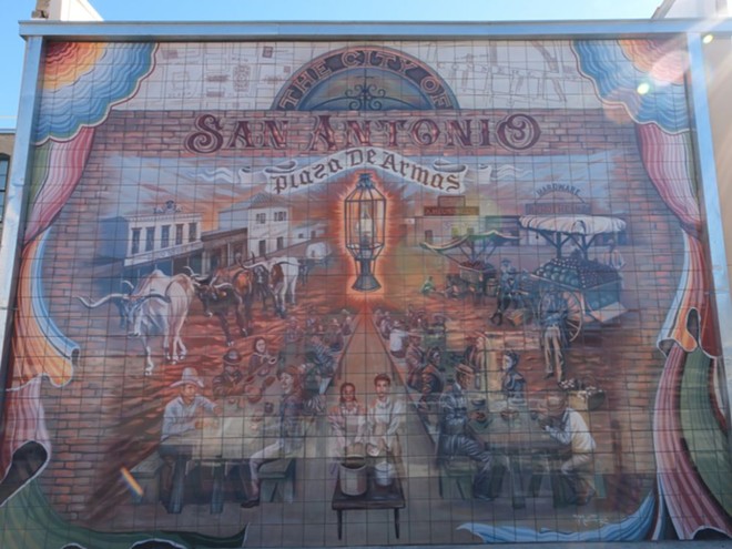 Christopher Montoya’s Iluminación de la Plaza has been installed at the Plaza de Armas. - Courtesy Photo / City of San Antonio Department of Arts & Culture