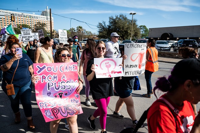 San Antonio residents march for abortion rights. - Jaime Monzon