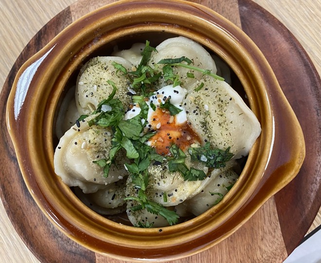 The cafe's dumplings are tender and delicately spiced. - Ron Bechtol
