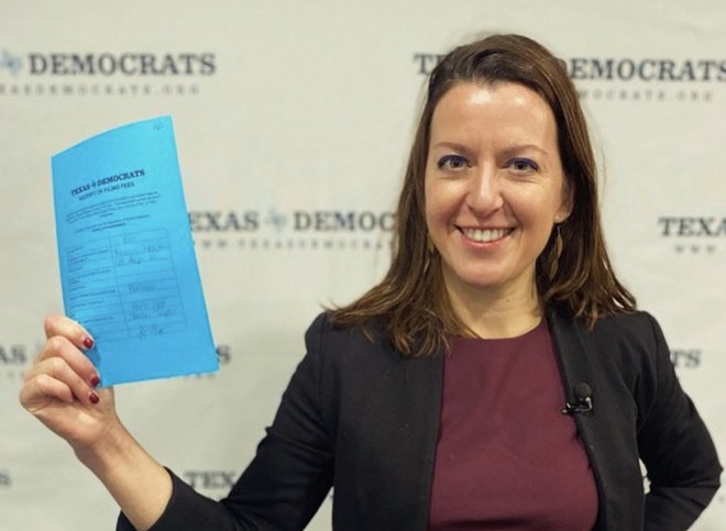 Kristen Hook filed for the 21st Congressional District's 2024 Democratic Primary on Monday. - Twitter / @Kristin_Hook