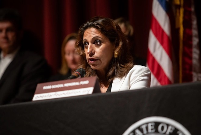 District Attorney for the 38th Judicial District of Texas (Uvalde & Real Counties) Christina Mitchell Busbee at a press conference at the Uvalde High School on May 27, 2022. - Texas Tribune / Evan L'Roy