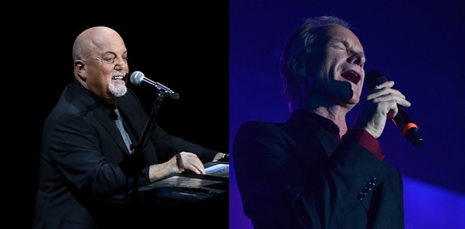 Neither Billy Joel not Sting have played San Antonio on recent tours. Joel has only played the Alamodome once, and Sting has never performed at the venue. - Left: Shutterstock / Debby Wong; Right: Shutterstock / D-VISIONS