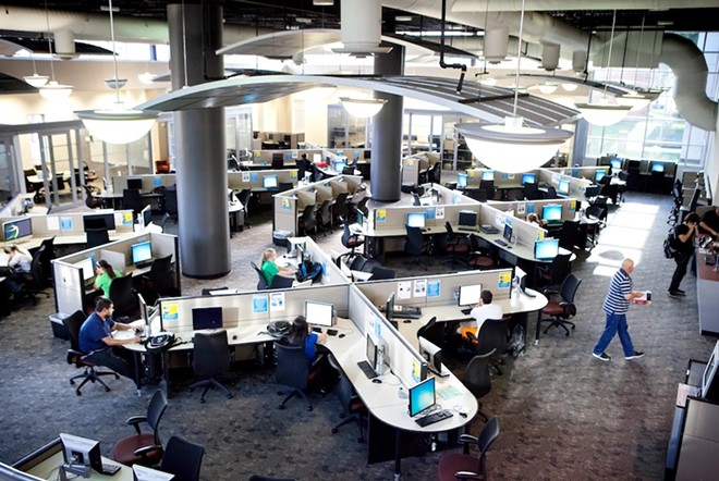 The open lab area at San Jacinto College's Central Campus in Pasadena on August 25, 2014. - Texas Tribune / Michael Stravato