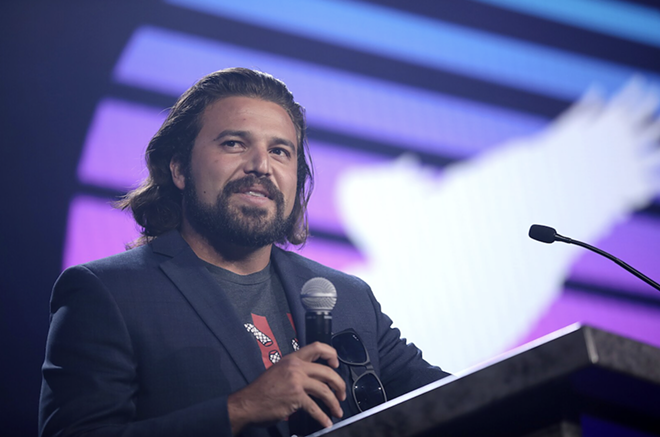 Brandon Herrera speaks at the Revolution 2022 conservative conference in Florida. - Wikimedia Commons / Gage Skidmore