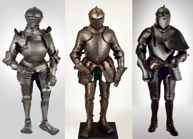These elaborate suits of armor, all originating from the 16th century, are on display at SAMA. - Courtesy Photos / San Antonio Museum of Art