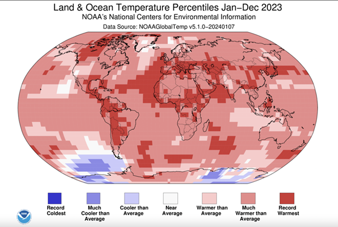 Data shows warming trends affecting the planet. - NOAA National Centers for Environmental Information