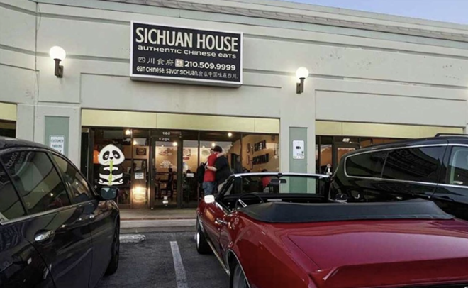 Guy Fieri, host of Food Network's Diners, Drive-Ins and Dives, leaves SA's Sichuan House. - Facebook / Sichuan House