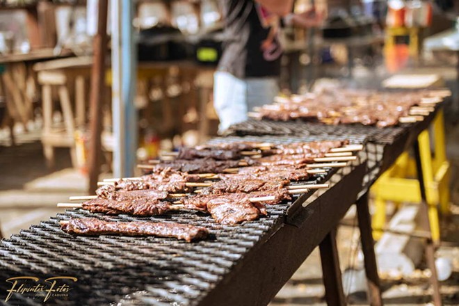 Anticuchos, marinated steak shish-kebabs, can be found in NIOSA's Mexican Market area. - Courtesy Photo / San Antonio Conservation Society