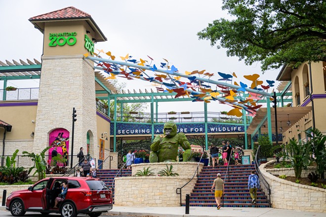 The San Antonio Zoo's new main entrance, inspired by the city's cultural heritage, opened in December. - Jaime Monzon