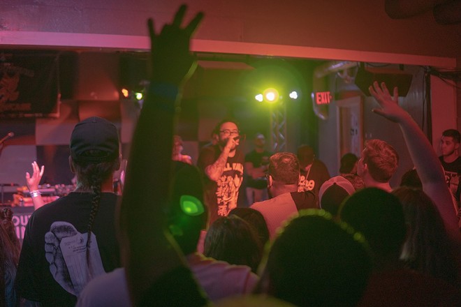 Audience members rock out at the 2019 San Antonio Music Showcase. - Paul Rankin