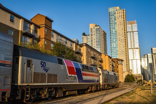 Amtrak's Texas Eagle pulls into Austin last year. - Shutterstock / Ian Mason