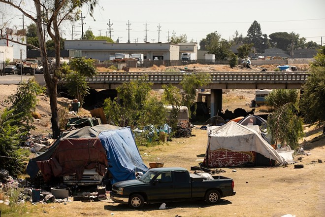 Displacing people from homeless encampments may lead to increases in mortality, according to one peer-reviewed medical study. - Shutterstock / Matt Gush