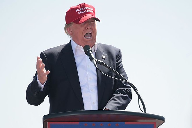 Former President Donald Trump speaks during a campaign rally. Trump was the target of an assassination attempt over the weekend at a similar rally. - Wikimedia Commons / Gage Skidmore