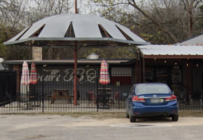 An Oyler 1300 smoker was stolen from South BBQ and Kitchen's parking lot early Thursday. - Screenshot / Google Street View