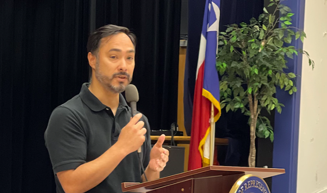 U.S. Rep. Joaquin Castro speaks at an event in San Antonio. - Michael Karlis