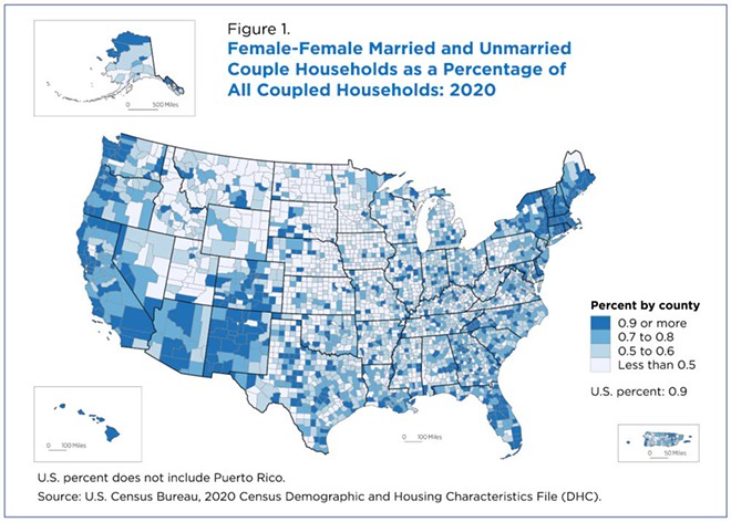 San Antonio area among nation's top 10 for number of female same-sex households (2)