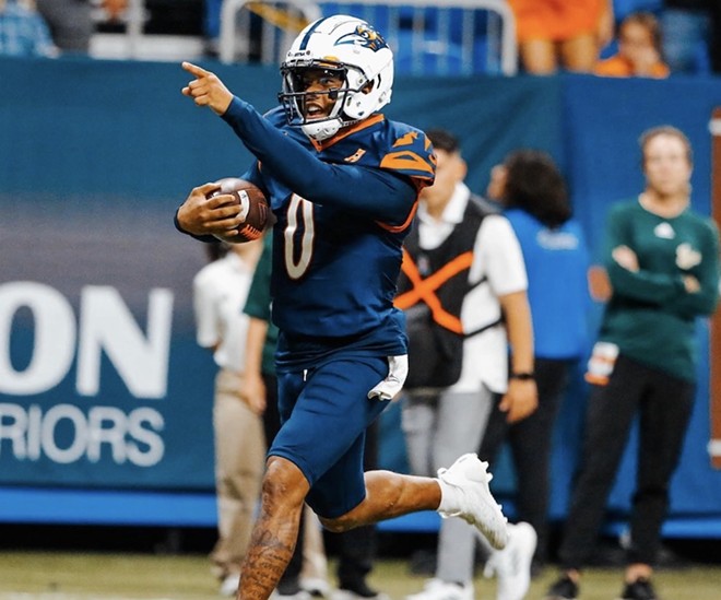 Roadrunners quarterback Frank Harris led UTSA to back-to-back C-USA championships before retiring from football last year. - X / @thefrankharris