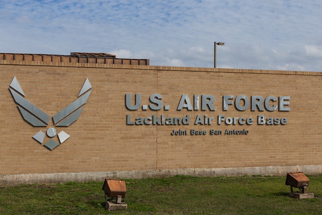 The front gate at Joint Base San Antonio-Lackland - Shutterstock / Patrish Jackson