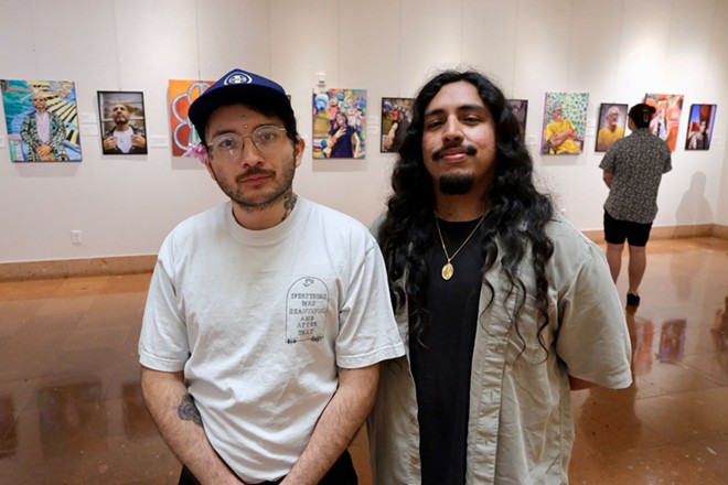 Mauro de la Tierra (left) and Joshua Anthony Rodriguez (right) are the two artists featured in the exhibit. - Julia Martinez