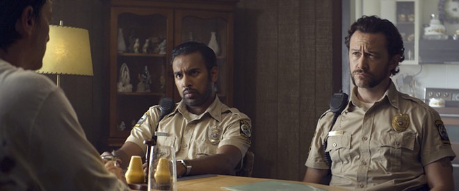 Himesh Patel (center) and Joseph Gordon-Levitt star in Greedy People. - Courtesy Photo / Lionsgate