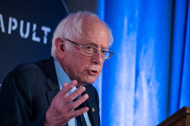 U.S. Sen. Bernie Sanders speaks during an event in Dublin, Ireland. - Shutterstock / LiamMurphyPics