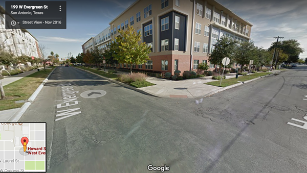 Police say the officers were shot near the San Antonio College campus - Google Streetview