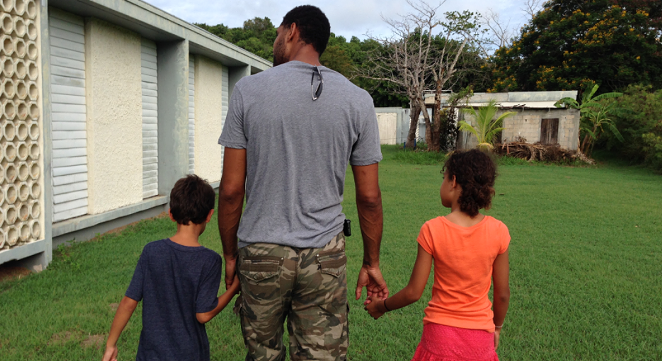 Tim Duncan recently took his two children to visit his hometown, St. Croix. - PHOTO VIA THE PLAYERS' TRIBUNE, COURTESY OF TIM DUNCAN