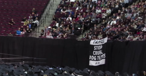PETA Protested the Texas A&amp;M Graduation and the Crowd Got Triggered