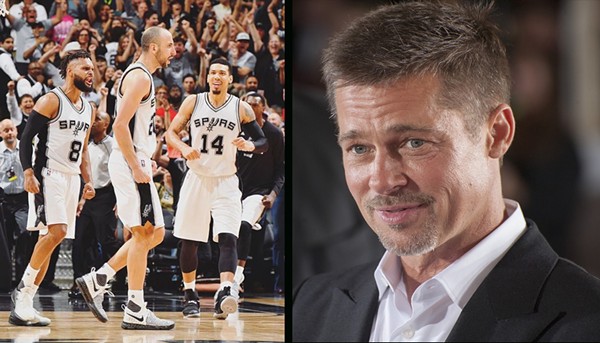 Brad Pitt Paid $40,000 So He Can Hang Out with the Spurs