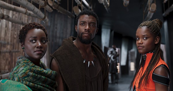 Actors Lupita Nyong'o, Chadwick Boseman and Letitia Wright star in the groundbreaking Marvel film Black Panther. - MARVEL STUDIOS