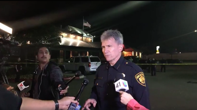 SAPD Chief William McManus at the scene. - FACEBOOK | SAN ANTONIO POLICE DEPARTMENT