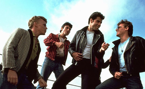 The T-Birds perform "Summer Nights" in the 1978 film.
