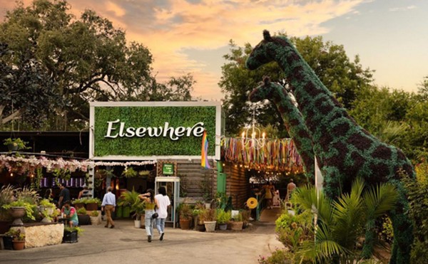 Elsewhere Garden Bar & Kitchen 
103 E. Jones Ave., San Antonio, TX 78215, (210) 446-9303, elsewheretexas.com
Elsewhere is located right on the River Walk, making it perfect for people-watching as guests sip their drinks or nosh on the spot’s gourmet goodies. Its drinks range from beers to margaritas to even spiked coffees, guaranteeing a good time as folks revel in adult-sized swings and eclectic outdoor seating areas.
