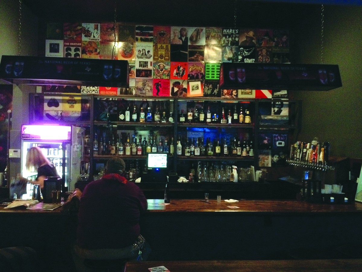 Note the new record wall behind the bar