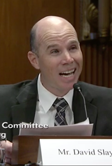 David Slayton testifies in front of the Senate Special Committee on Aging.