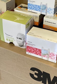 A shipment of authentic N95 masks and other PPE await distribution by Texas officials.