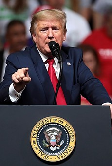 President Donald Trump speaks at a rally in Arizona earlier this year.
