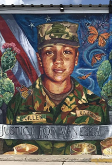A south SA mural honors slain Army Specialist Vanessa Guillén.